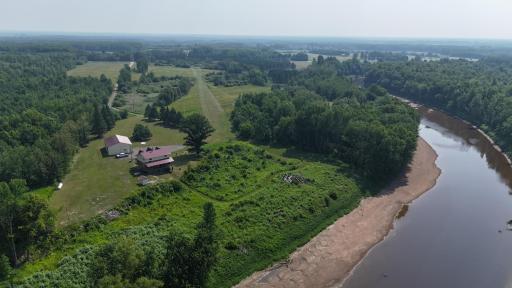 Aerial yard to river