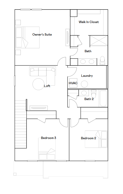 Davidson upper level floorplan