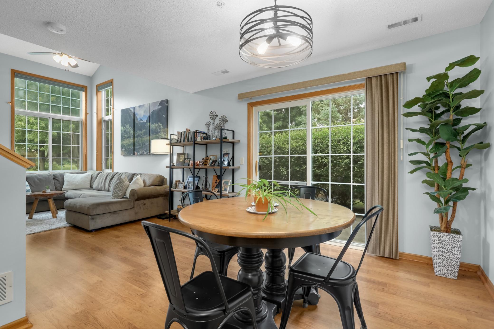 Dining space with lots of natural light