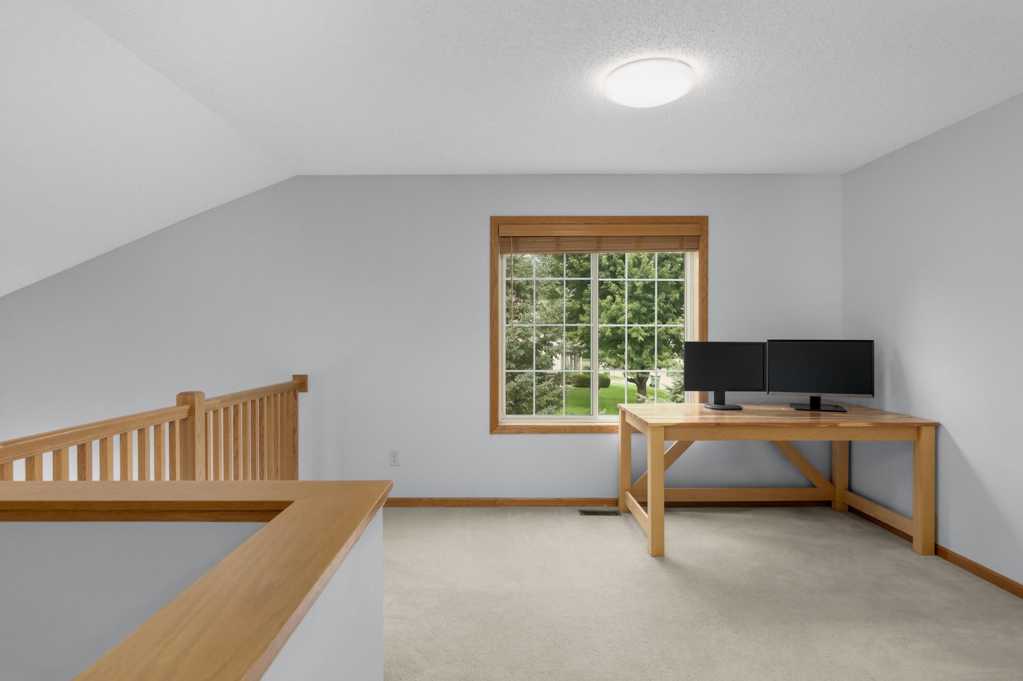 Loft space, could be converted to a third bedroom