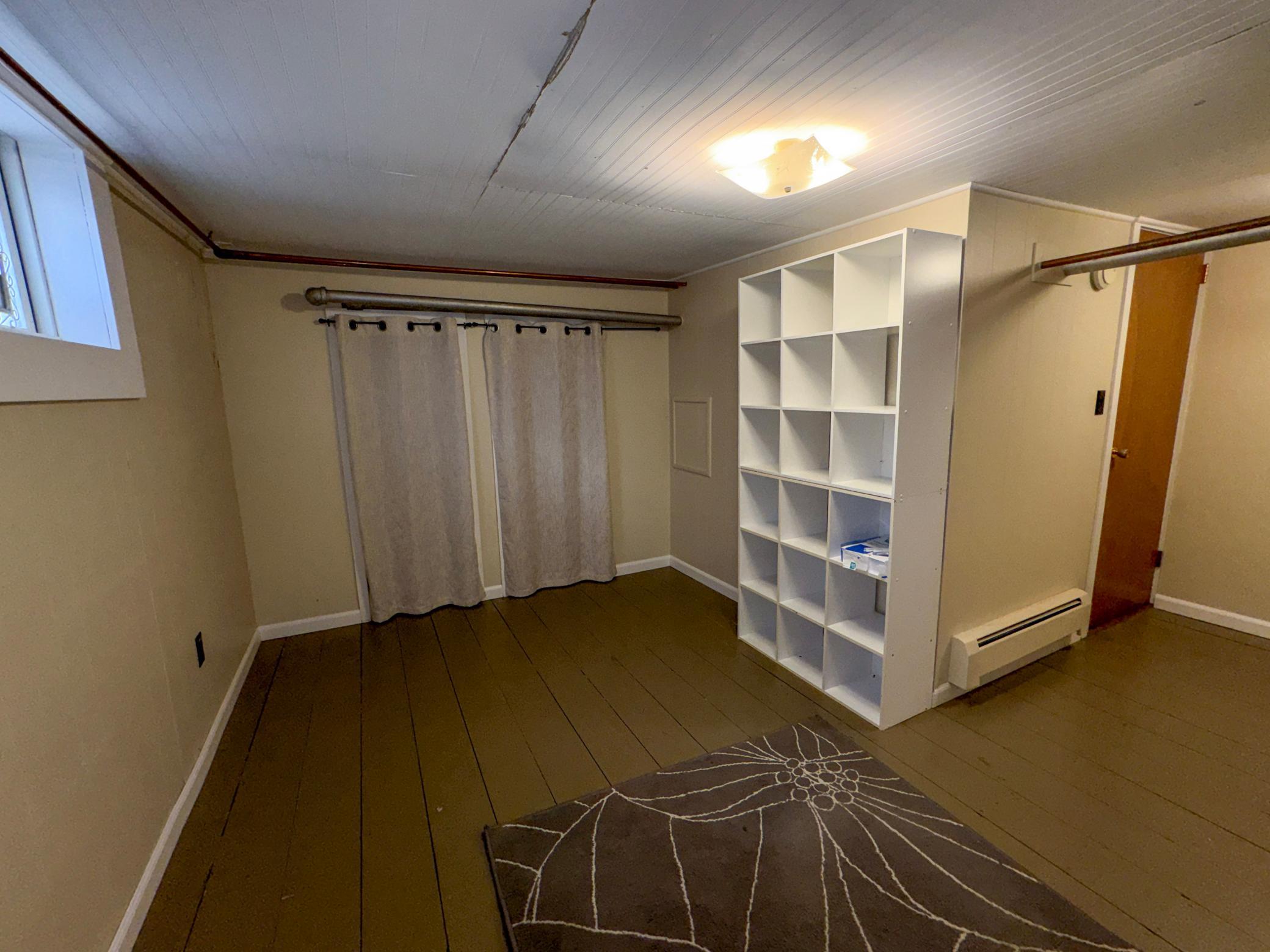Lower level office or storage space