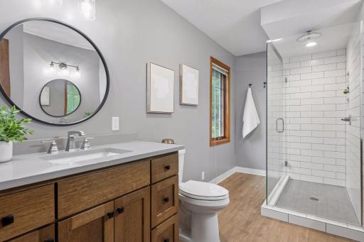 The primary ¾ bathroom underwent a beautiful renovation in 2019.