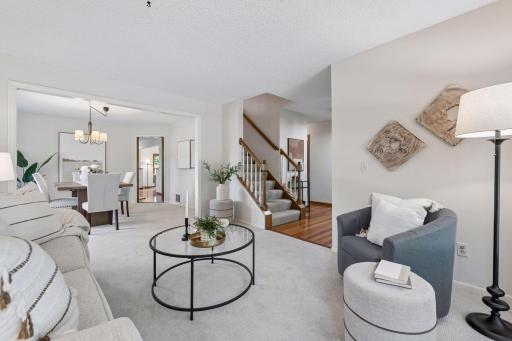 Open the front door to reveal a stunning main level designed for everyday comfort and effortless entertainment.