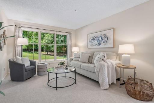 From the entry way you’ll find a traditional layout of formal living and dining space.