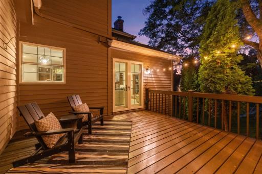 Unwind from the day on this freshly stained deck. Perfect for sunset cocktails and outdoor relaxation.