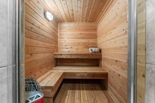 How about a shower and sauna after a great workout!