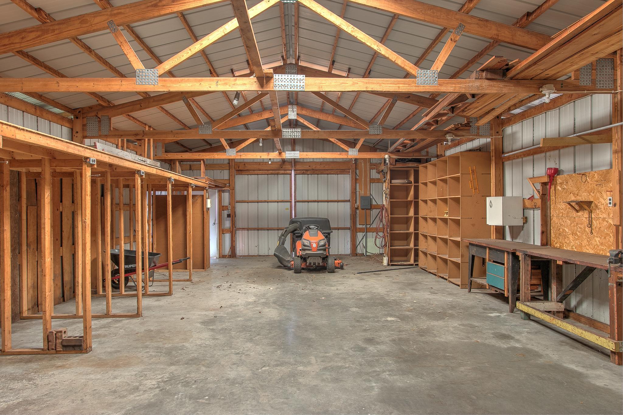 Lots of built in storage & work bench