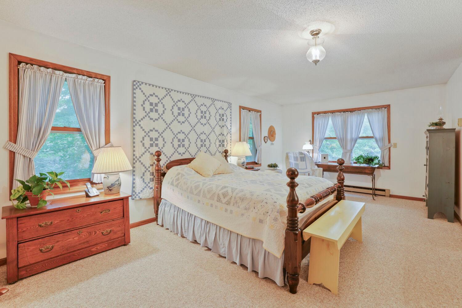 You will have enough room in this bedroom to create your own private space.