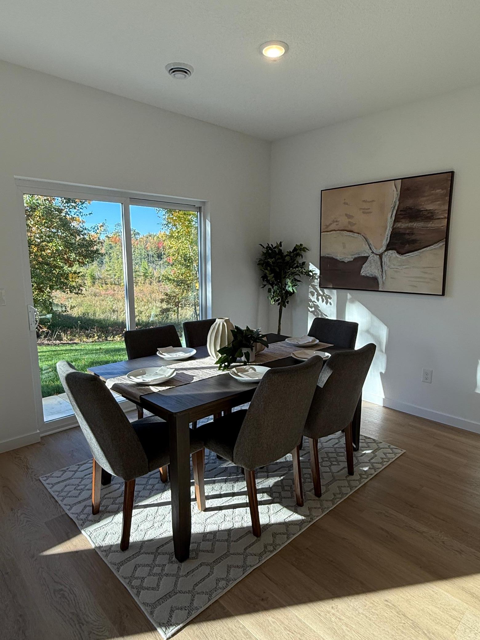 Dining room with a beautiful view and natural lighting