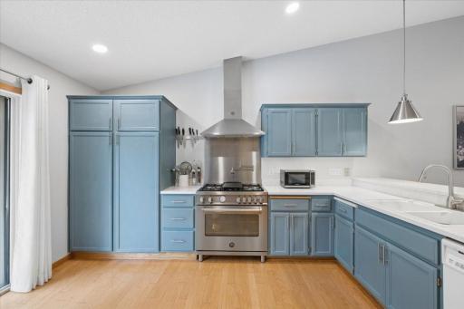 A faucet to fill pots is located above the stove.