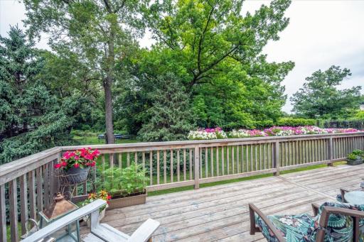 You'll spend many hours during the warm weather on this lovely expansive deck.