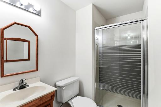 Convenient 3/4 bath downstairs is perfect for overnight guests!
