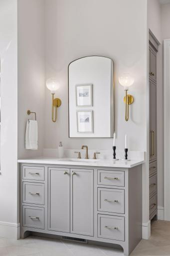 Filled with custom cabinetry