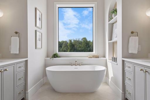 Soaking tub with a view
