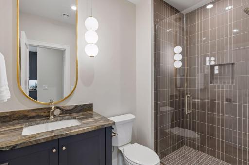 Lower level 3/4 bathroom