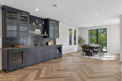 Beautiful herringbone pattern floor