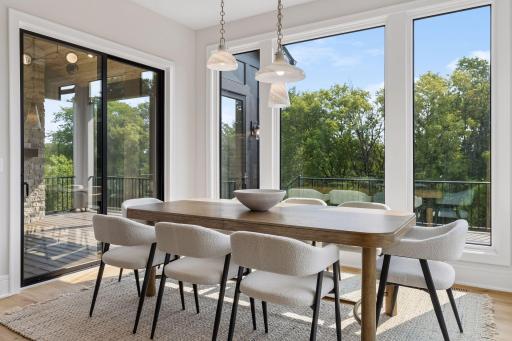 Sliding glass door to porch