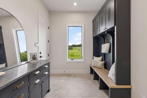 Mud room connected to garage