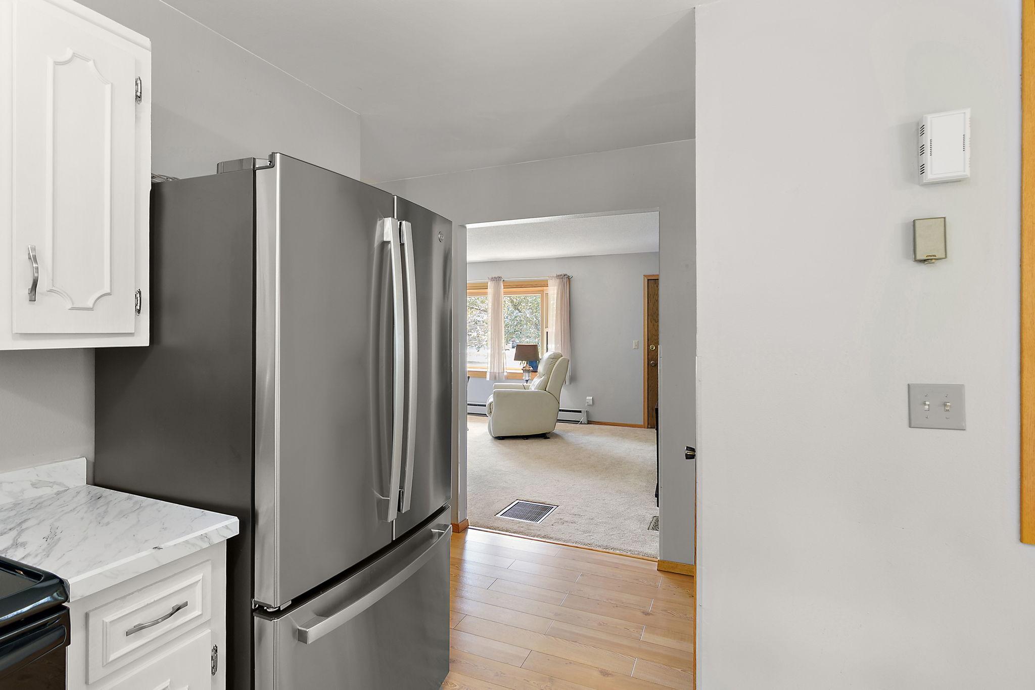 View from kitchen to family room