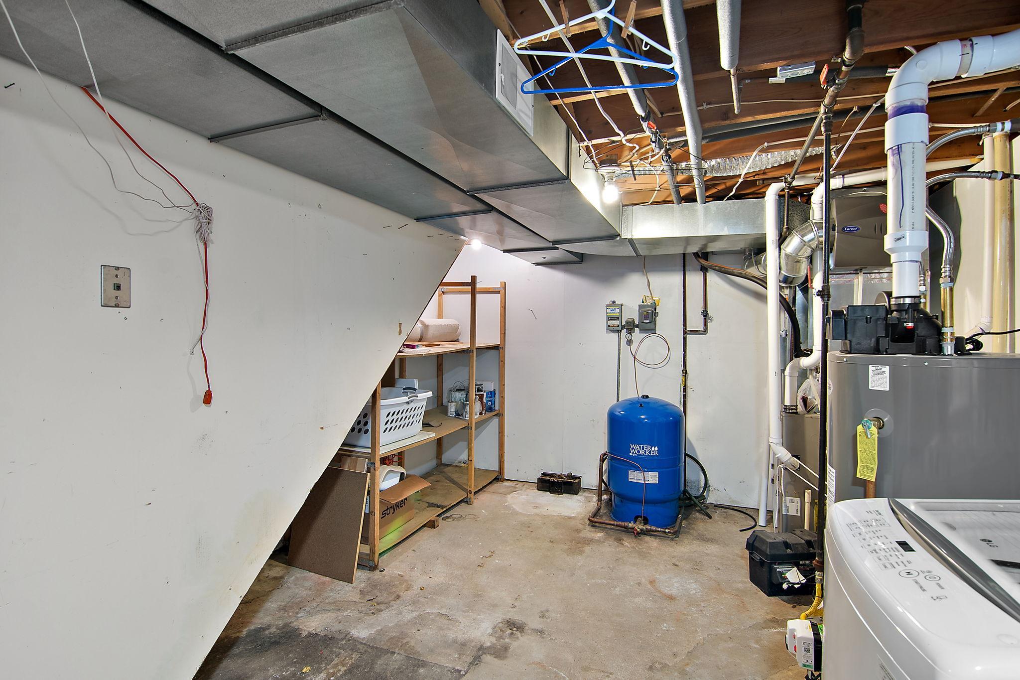 Lower level utility room