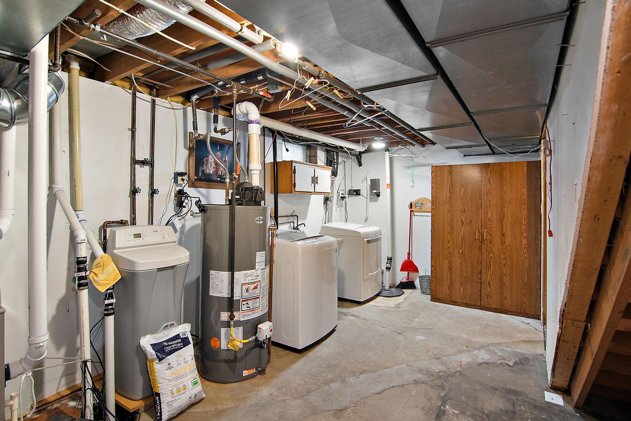 Lower level utility room