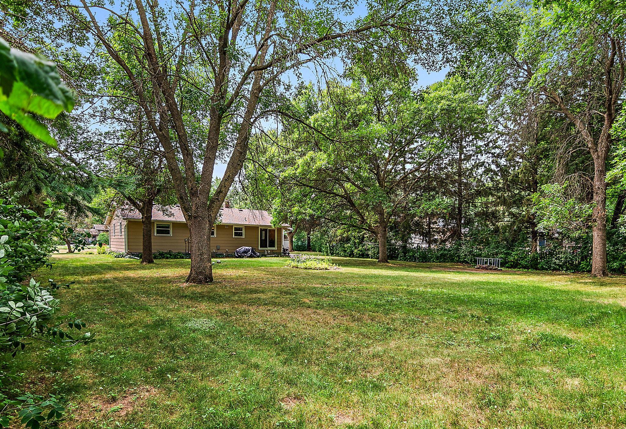 View of backyard and home