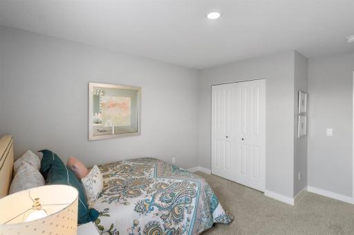Another view of spacious Bedroom #3. Photo is of model home. Colors and options may vary. Ask Sales Agent for details.