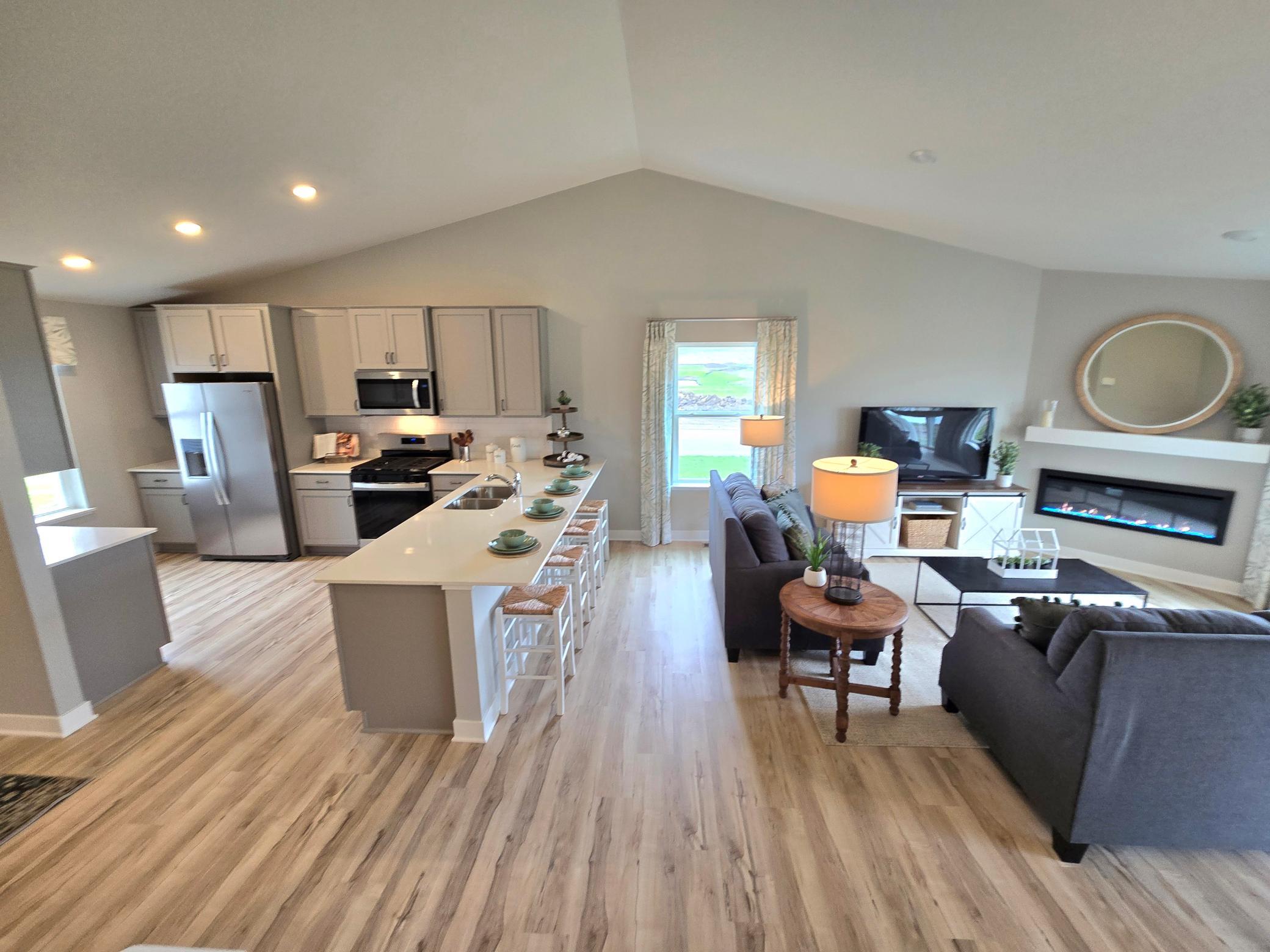 A stunning, well thought-out home design. Photo is of actual home. Options and colors may vary. Ask Sales Agent for details.