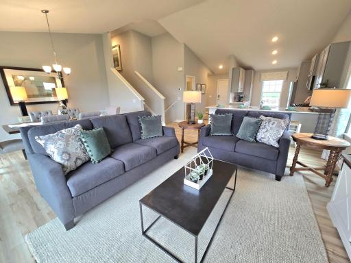 The Bryant II Main Floor at Highlands at Eagle View in Elko New Market. Photo is of actual home. Options and colors may vary. Ask Sales Agent for details.