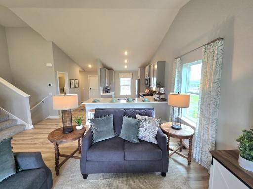 The Bryant II Main Floor at Highlands at Eagle View in Elko New Market. Photo is of actual home. Options and colors may vary. Ask Sales Agent for details.