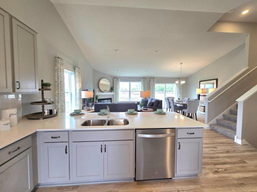 The Bryant II kitchen at Highlands at Eagle View in Elko New Market. Photo is of actual home. Options and colors may vary. Ask Sales Agent for details.