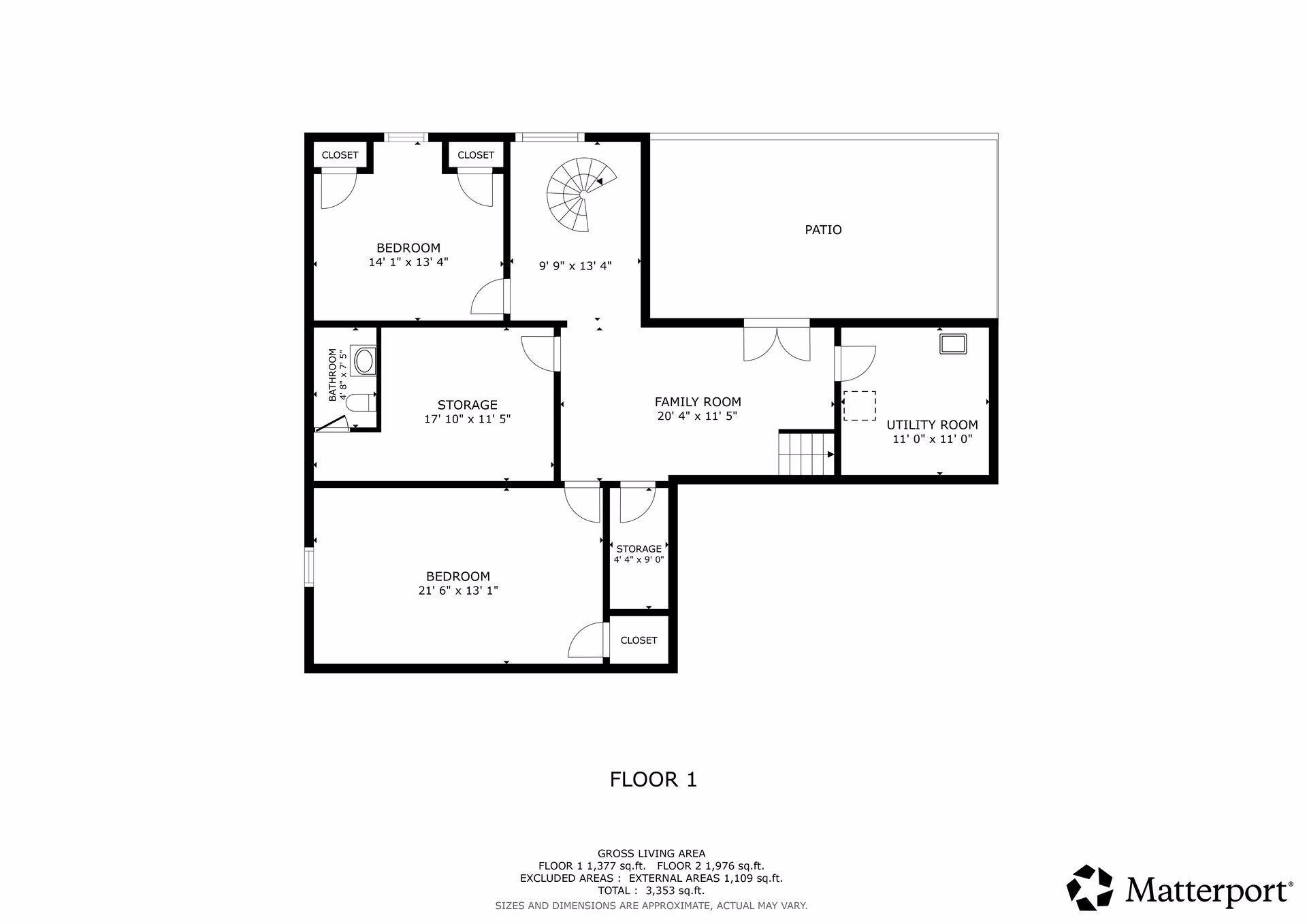 Lower level floor plan