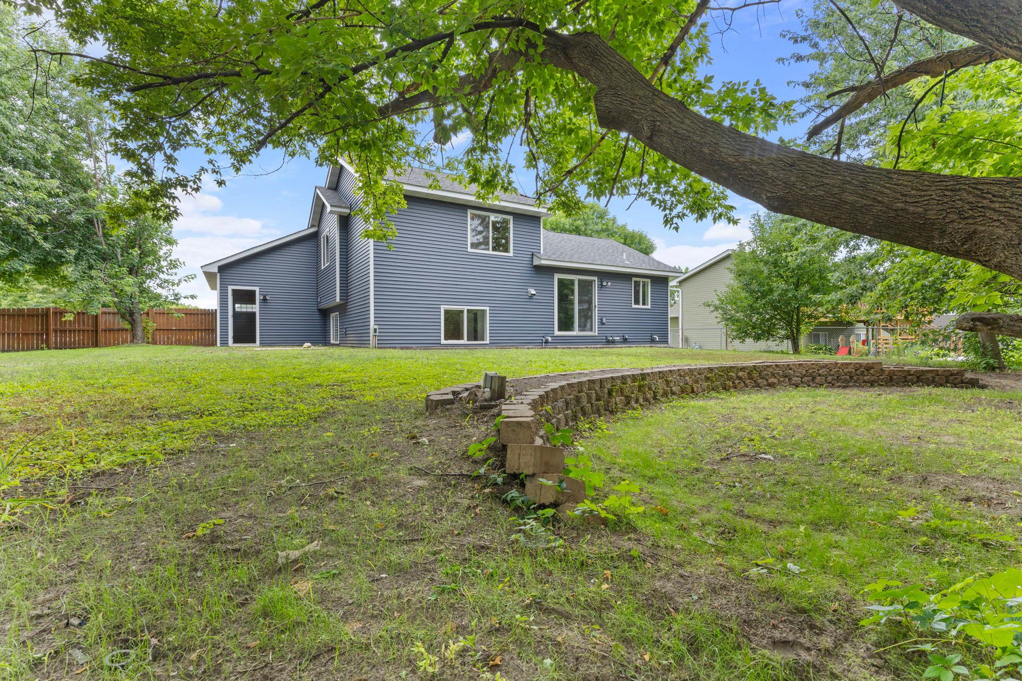 Enjoy a spacious fenced corner lot with fresh grass planting underway. With regular watering, the lawn will take hold, creating a beautiful outdoor space with endless possibilities.