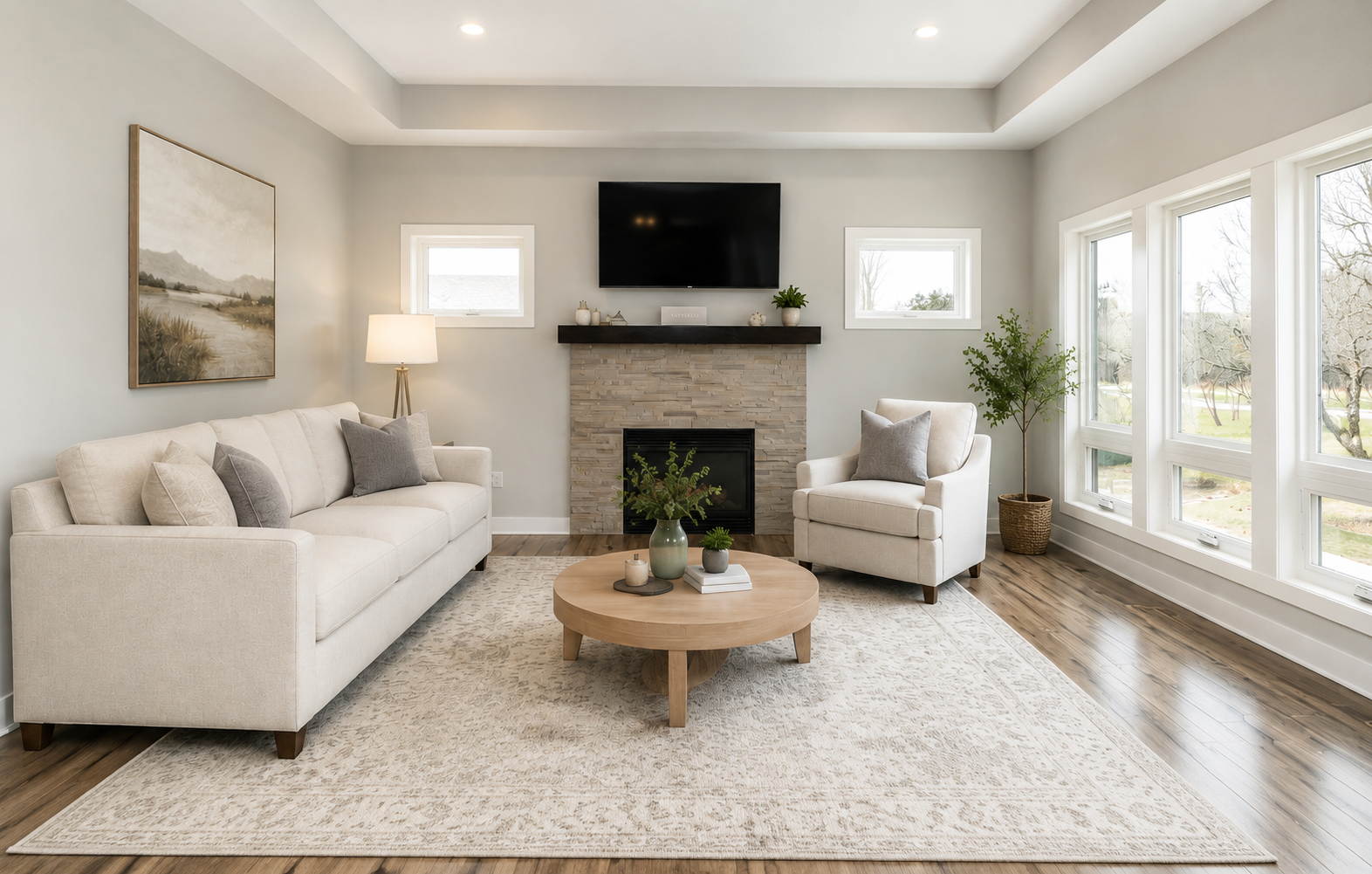 Virtual Staged Living Room