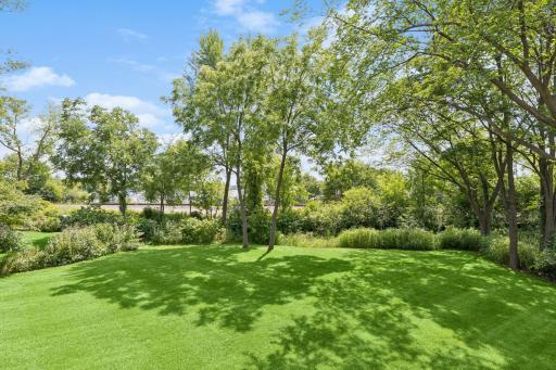 Beautifully maintained yard with room to run around and play