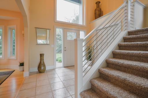 Stairway leading to upper level