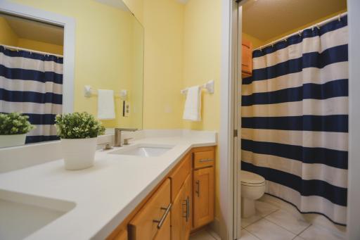 Updated full bath on upper level