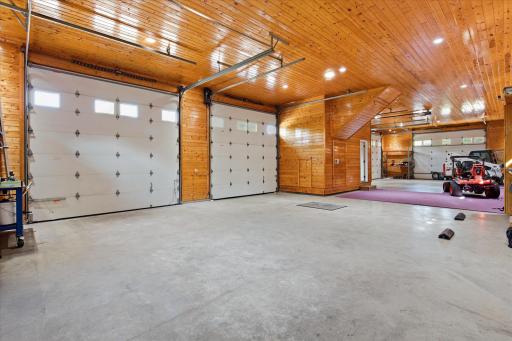 Pine-finished interior ideal for business, storage, or recreation