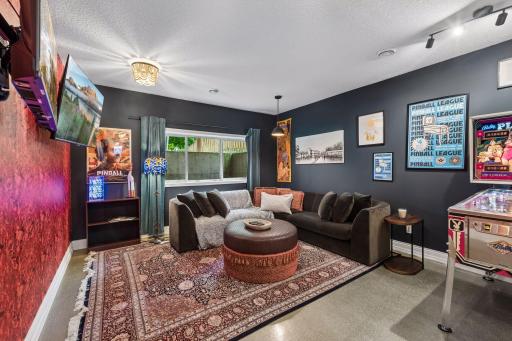 A comfortable lounge area creates the perfect place to relax, watch movies, or unwind after a day of fun.
