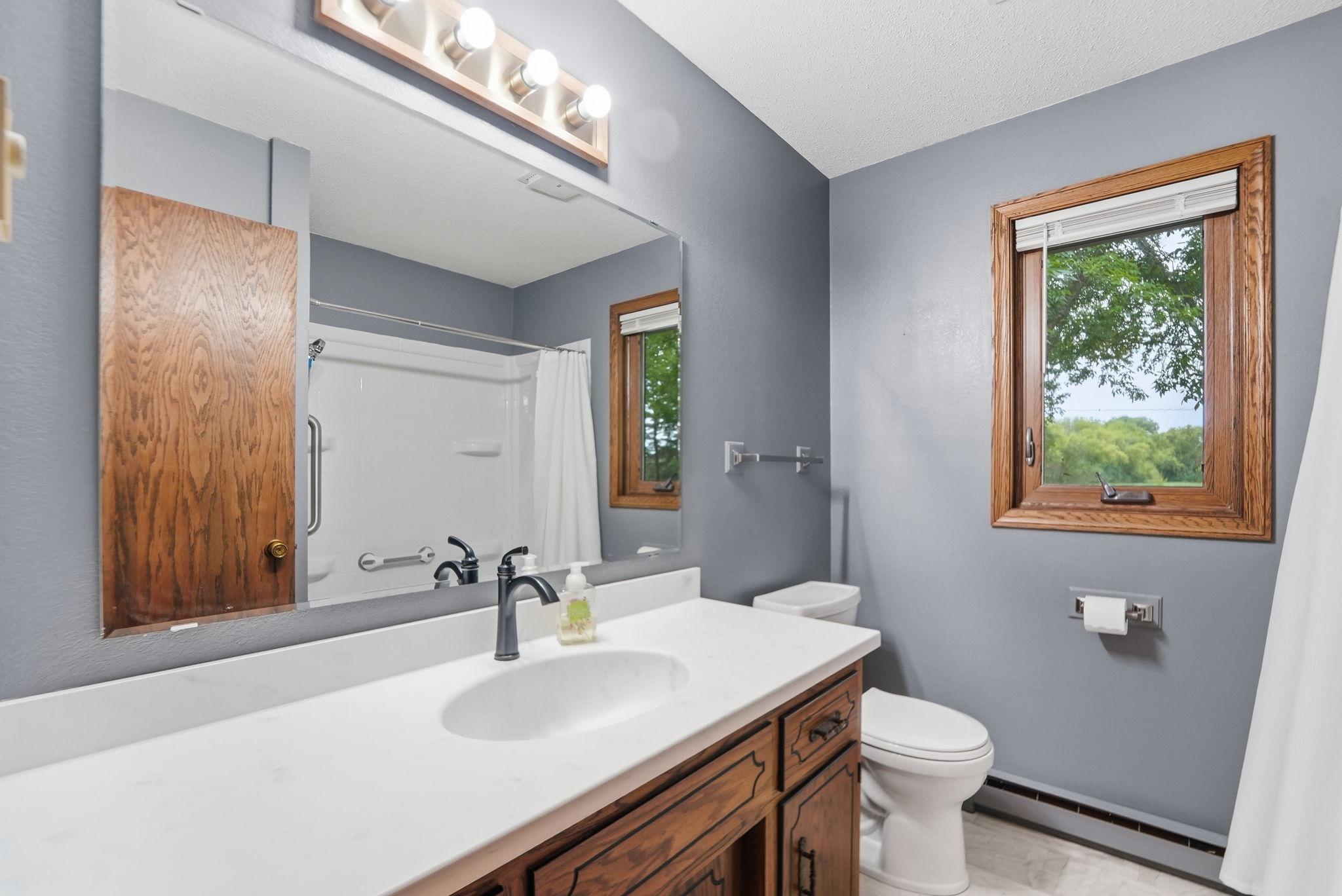Main floor 3/4 bath with new shower!