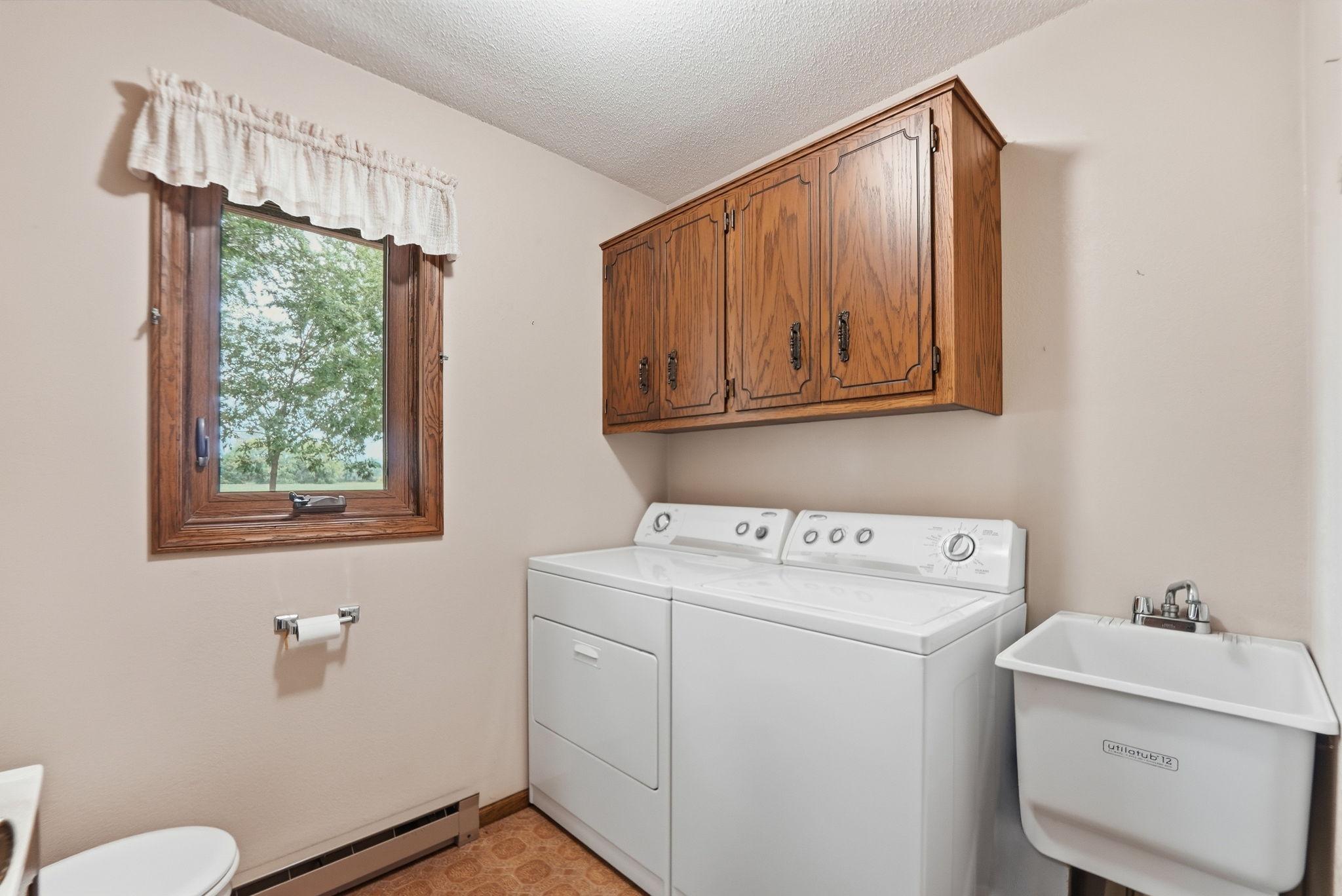 Main floor laundry and 1/2 bath