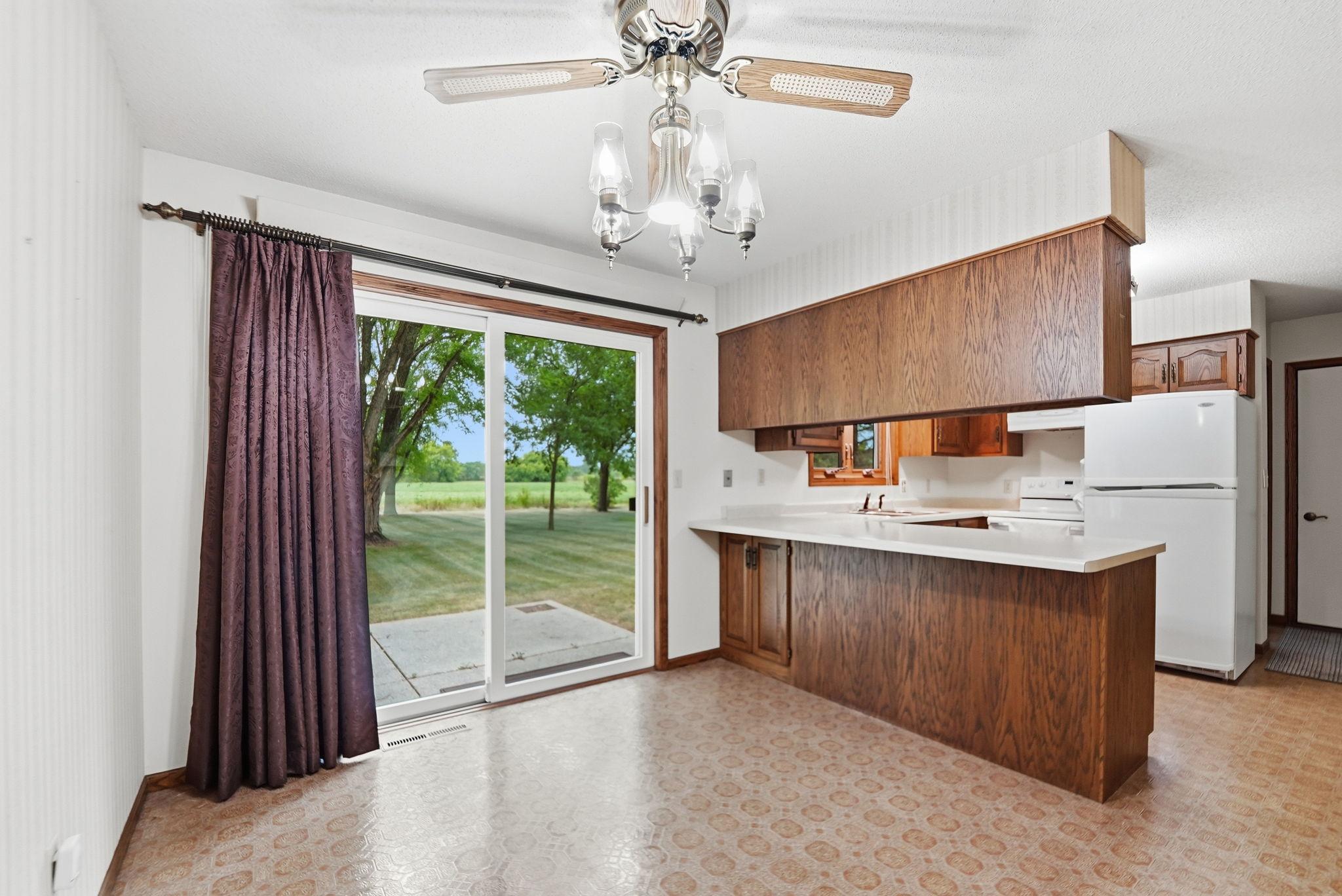 Beautiful views of the backyard off the dining room and kitchen