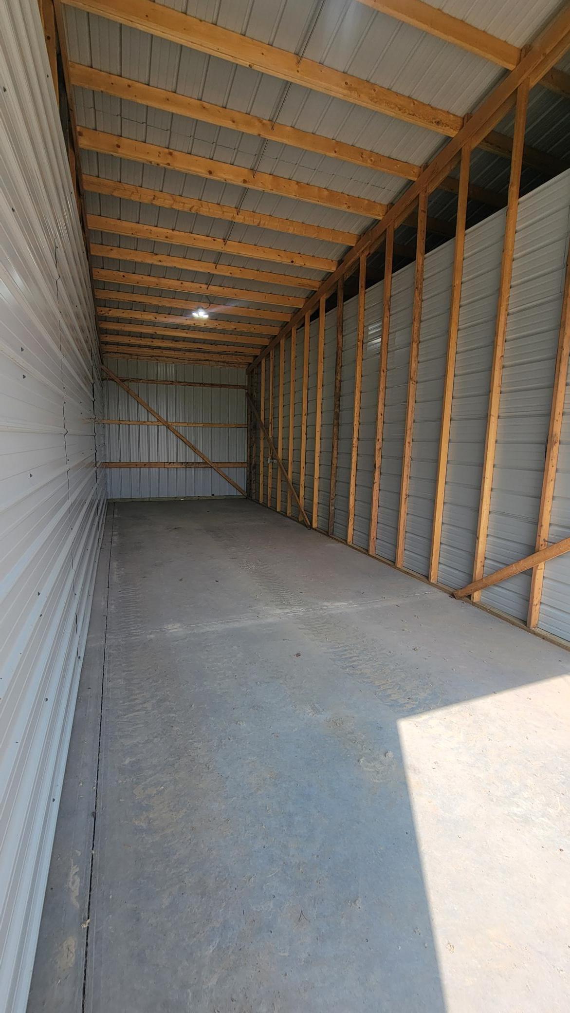 Deep, oversized storage unit provides ample room for boats, RVs, trailers, and business equipment