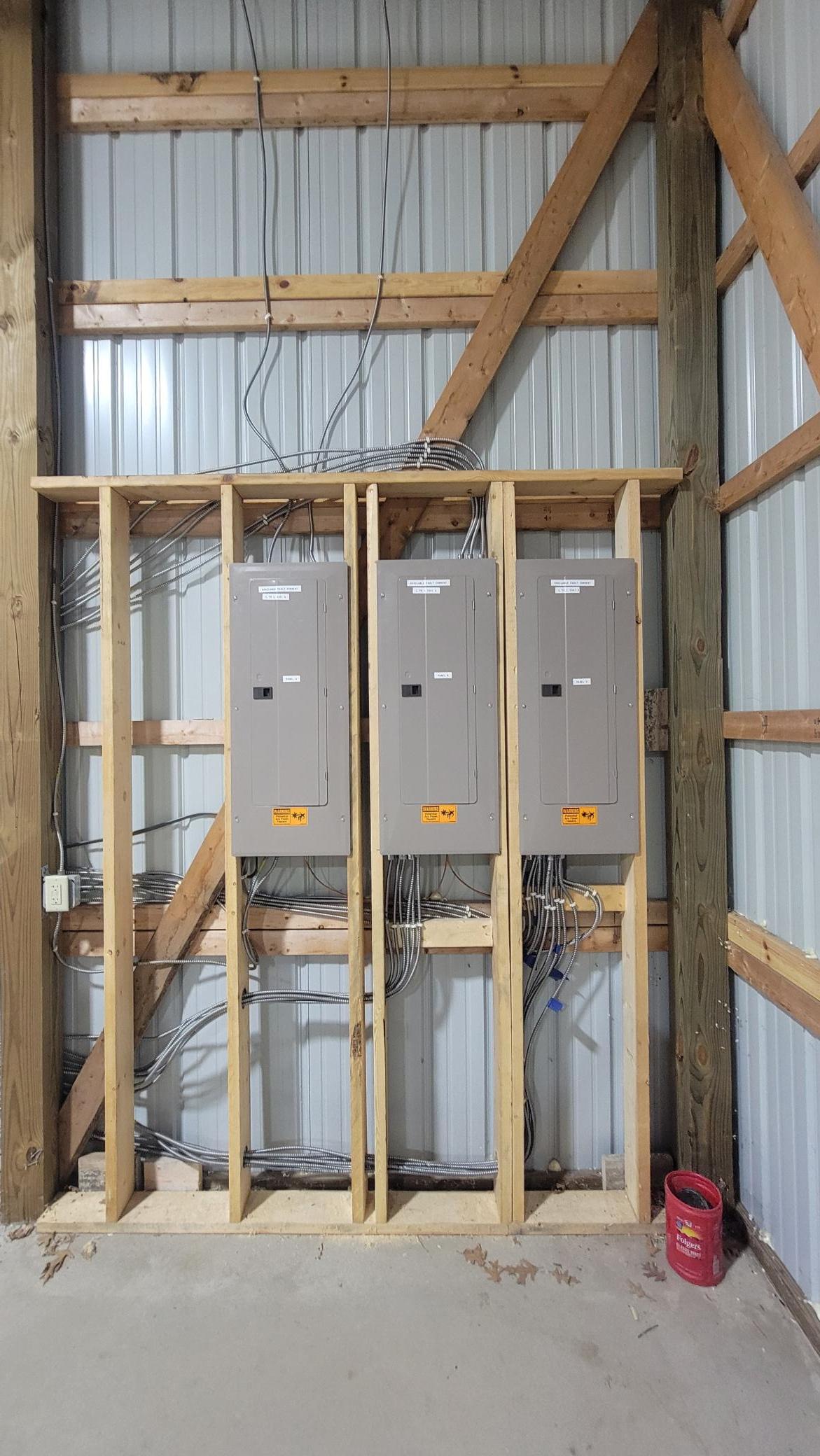 Three separate 200-amp electrical panels provide a total of 600 amps of power for maximum versatility