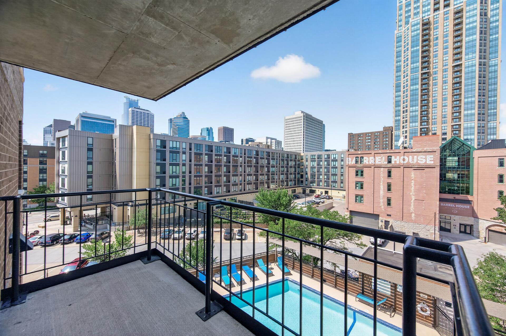 Balcony Overlooking the Pool Area