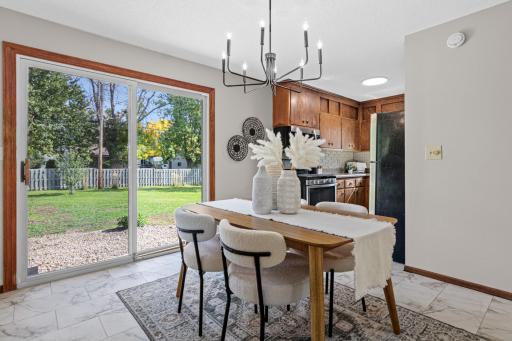 Backyard access brings indoor and outdoor living together.