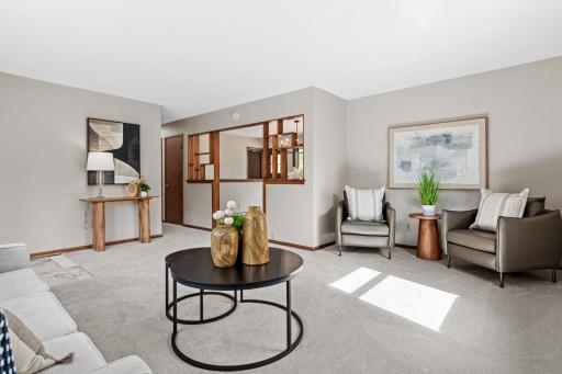 Natural light keeps the main level feeling open and inviting.