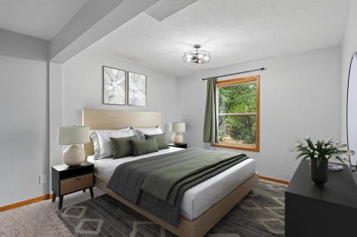 Lower Level Fifth Bedroom Virtually Staged