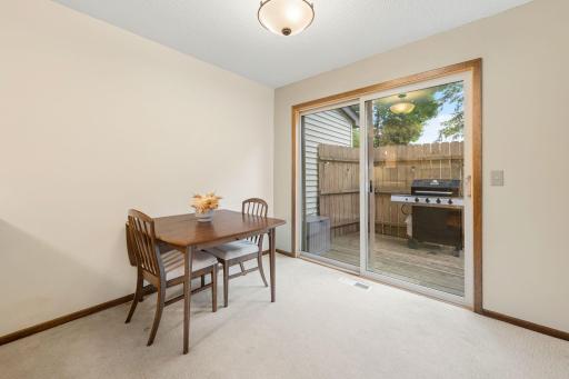 Easy access to your private deck through the sliding glass door!