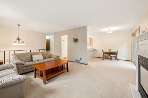 Open concept from living to dining is ideal for everyday living with plenty of room for entertaining.